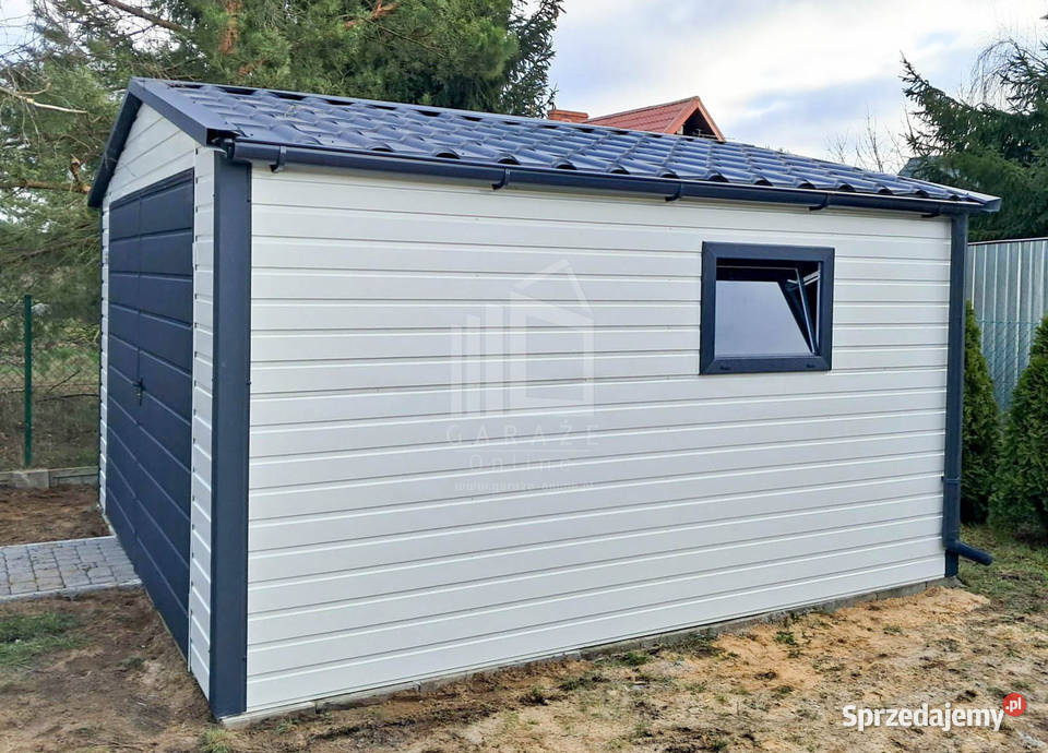 Garaż blaszany 4x4m Brama dwuskrzydłowa 2x Okno Sprzedaż sprzedam