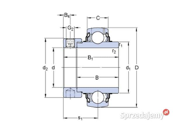 Wkład łożyska 40x80x21 mm SKF YEL2082FSKF