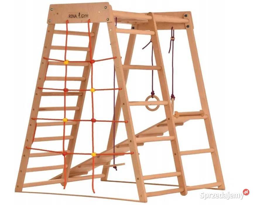 Trójkąt wspinaczkowy RINAGYM drewniany plac Szczerbice