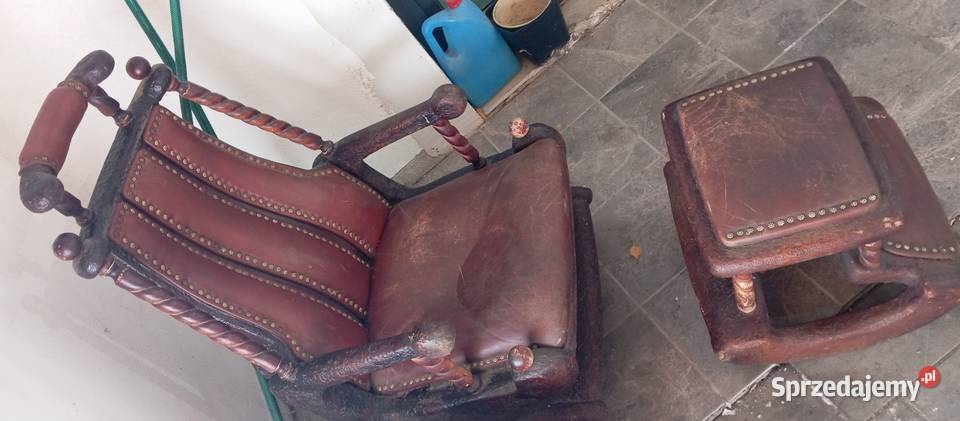 Stare zabytkowe krzesło bujane antyk Sonina