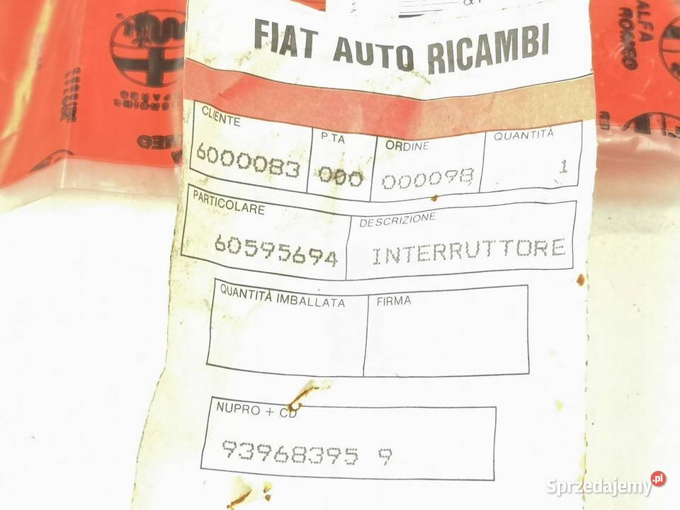 CZUJNIK CIŚNIENIA OLEJU ALFA ROMEO 155 164 25TD sprzedam