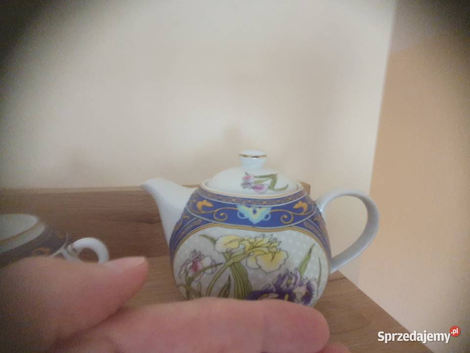Porcelana Ręcznie Malowana Irysy Kwiaty Japoński Warszawa