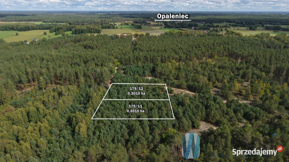 Działka Opaleniec 3010m2 rolna
