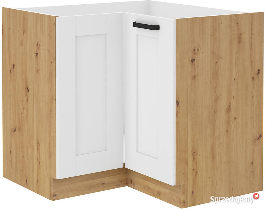 Duży zestaw mebli kuchennych narożnyBiałyArtisan