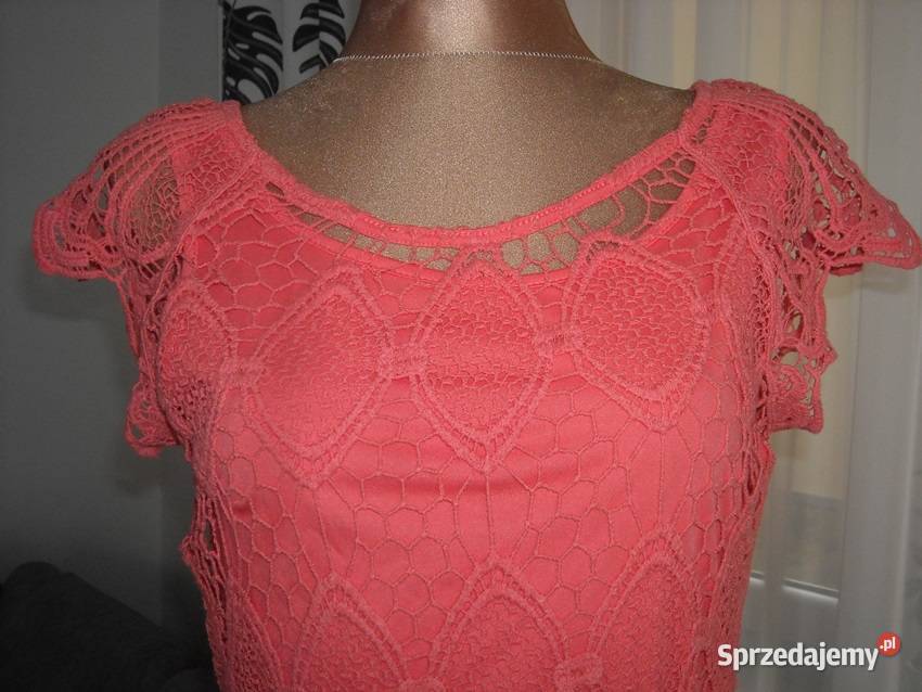 Koralowa sukienka s czerwony Spódnice i sukienki