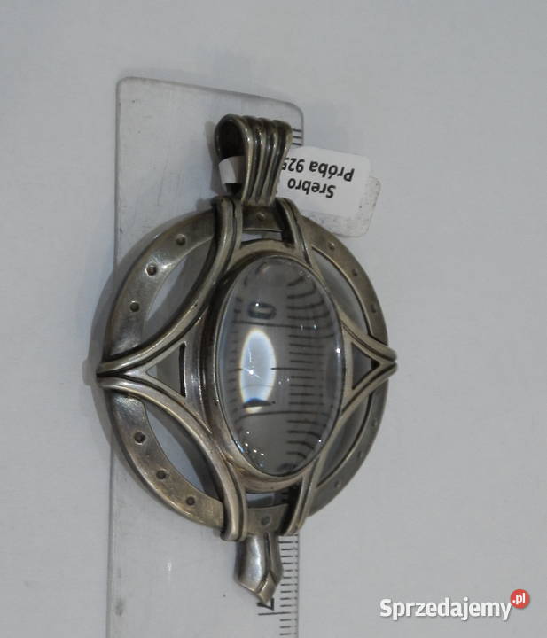 Piękny stary srebrny medalion Leżajsk