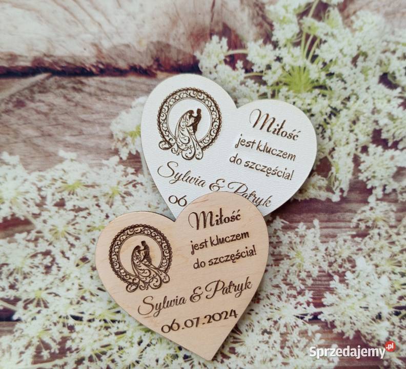 Magnes ślubny z Parą Młodą zestaw 10 Magnesy Bełchatów
