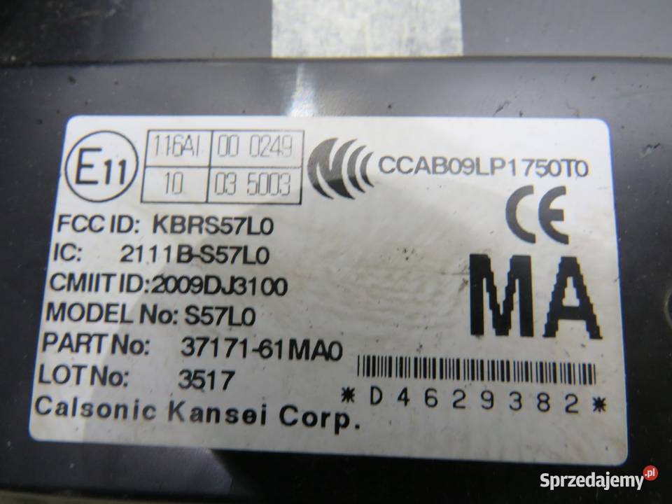 MODUŁ STEROWNIK SX4 SCROSS 3717161MA0
