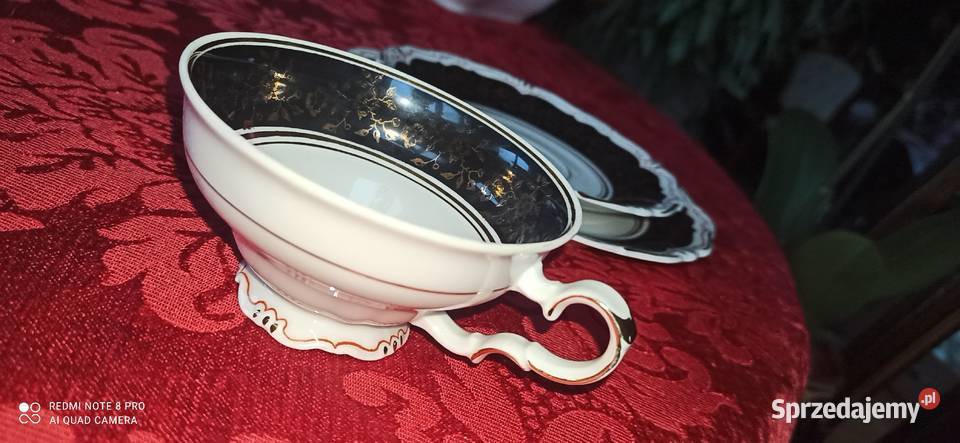 Filiżanka z talerzykiem deser Syg BG Kobalt Gdańsk