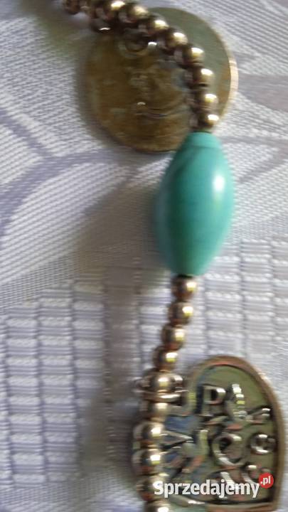 NASZYJNIK Z TURKUSÓW I SREBRZONYCH KORALIKÓW Z wielkopolskie Piła