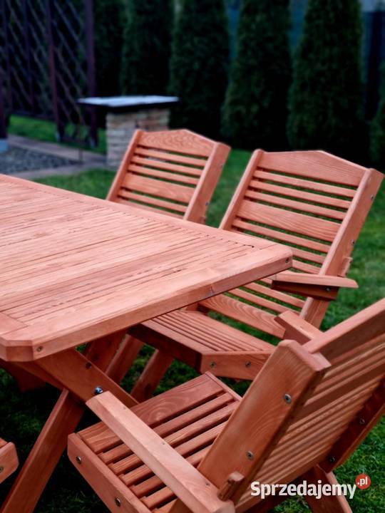 Zestaw mebli ogrodowych 6 krzeseł stół