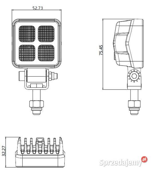 Lampa robocza LED kwadratowa 12W 1200lm 1224V Kamionna sprzedam