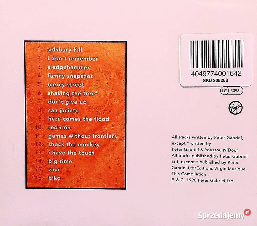 CD Nowa Wspaniały Album CD PETER GABRIEL Ex wielkopolskie