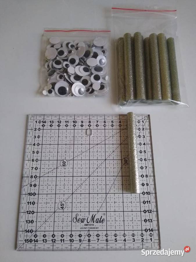 Klej na gorąco z brokatem i ruchome Oczy Zestaw Gdańsk sprzedam