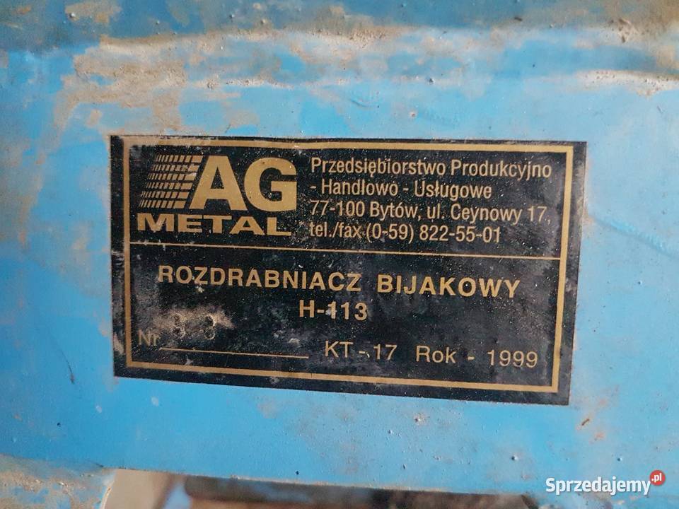 Śrutownik bijakowy Rozdrabniacz H113 z 1999 roku Biała Podlaska