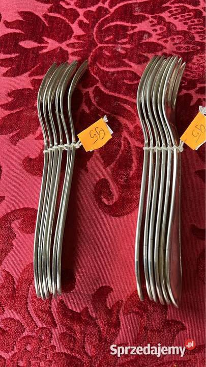 Platerowe widelczyki Do zakąsek Sygnowane punce Gdańsk
