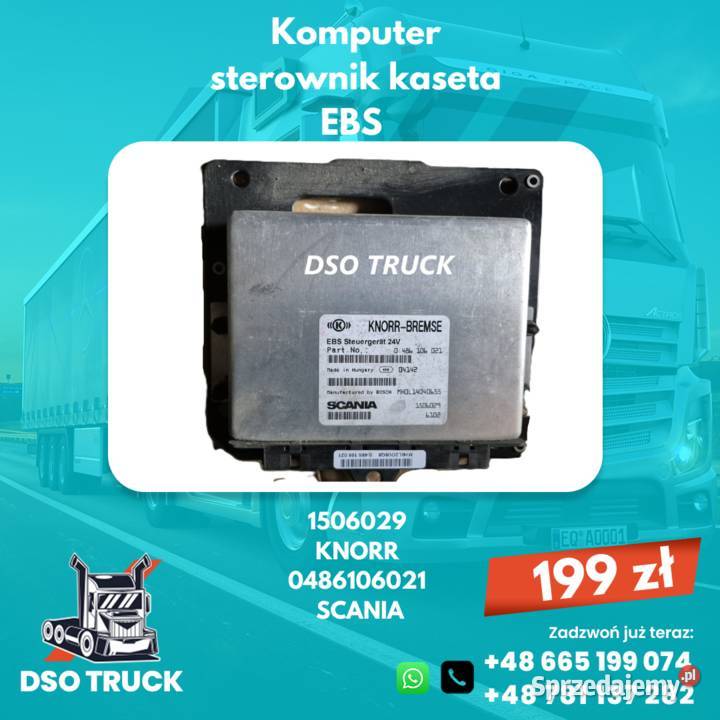 Komputer sterownik kaseta EBS 1506029 KNORR ciężarowe Zawichost sprzedam