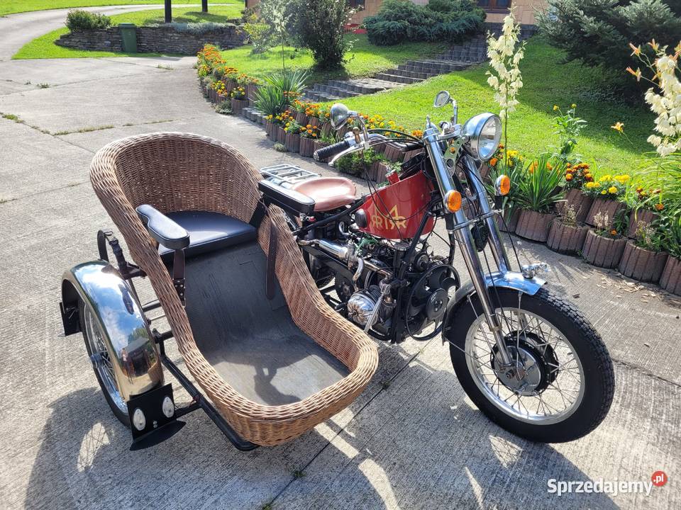 Motocykl wynalazek z wózkiem bocznym małopolskie Łabowa