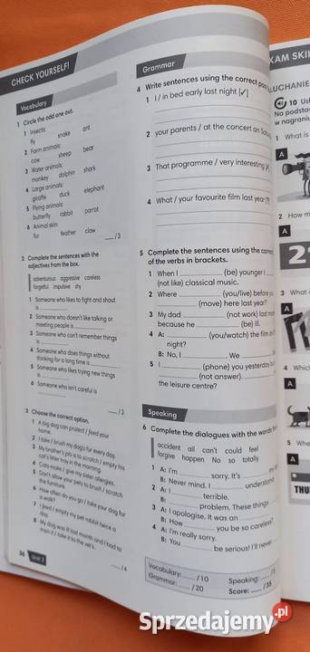 English Class A2 ćwiczenia językowe angielski mazowieckie Małkinia Górna