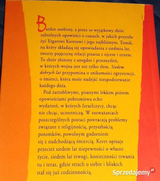 Siedem dobrych lat Etgar Keret Chełm sprzedam