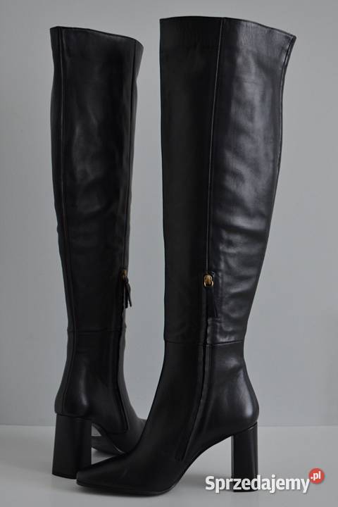 Pełne KOBIECEGO WDZIĘKU kozaki ZARA zakrywające skóra Białystok