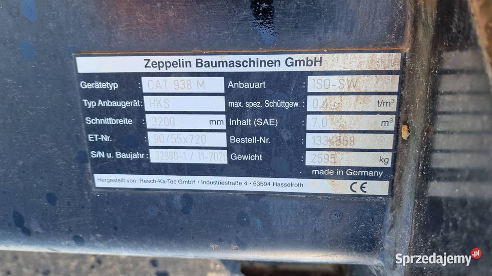 ŁYŻKA CAT 938 m Liebherr JCB Volvo wysokiego Raniżów