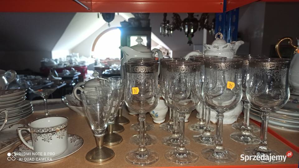 Kieliszek na cynowej nóżce
Szlif w gwiazdki pomorskie Gdańsk