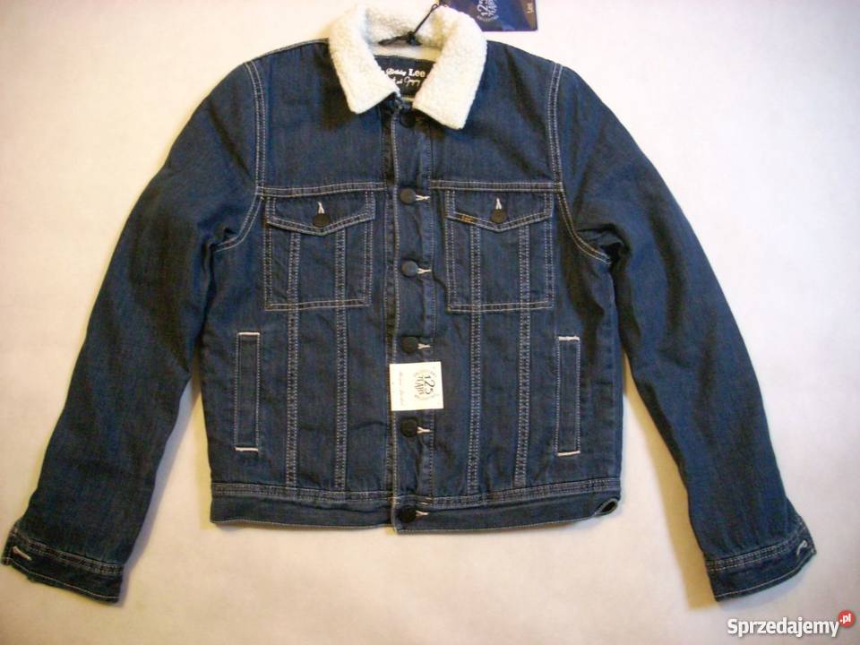 Lee Kurtka Dżinsowa Futerko Ciepła Nowa XS 34 36 niebieski Kurtki i płaszcze Nowy Sącz
