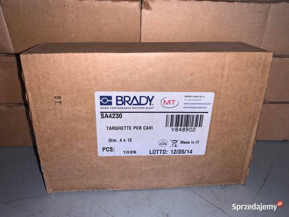 Brady Targhetta 4x12 non adhesive x13 pack x Warszawa