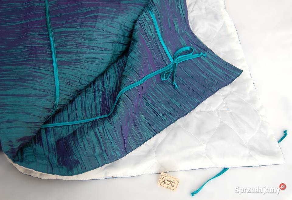 Narzuta na łóżko tafta poliestrowa morski turkus Lublin