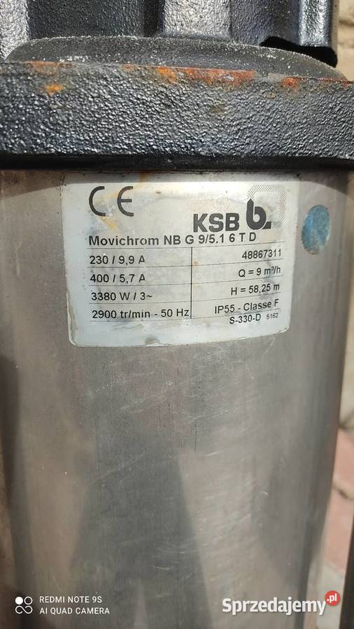KSB pompa do wody KSB Movichrom NB G9516TD Produkcja
