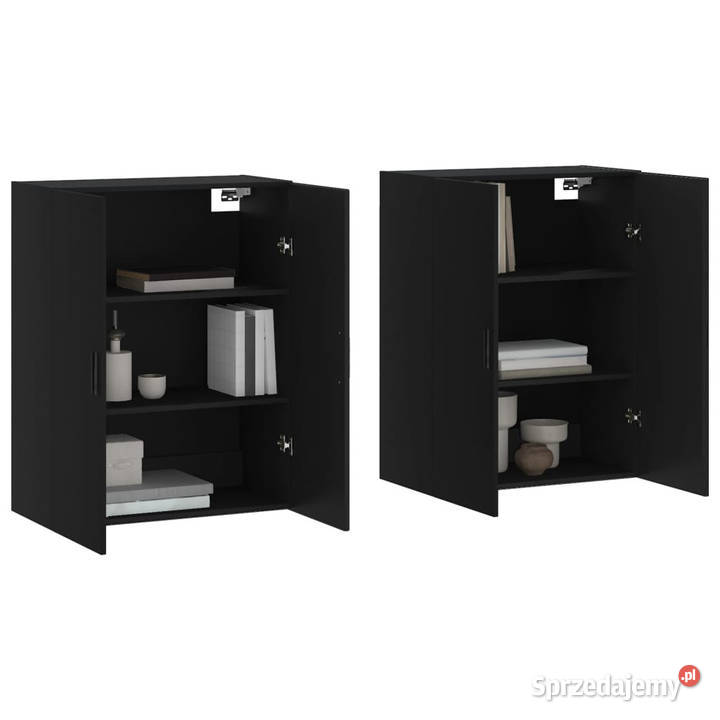 Szafki wiszące czarne 2 695x34x90 WM3195636 Warszawa sprzedam