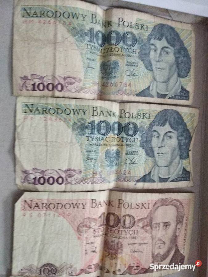 banknoty polskie stare waryński kopernik Poznań