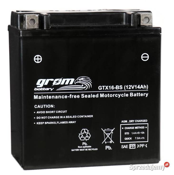 Akumulator MOTO GROM GTX16BS 12V 14Ah 230A Białystok