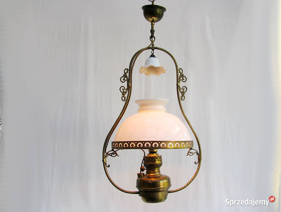 Lampa wisząca mosiądz Francja II Szczecinek