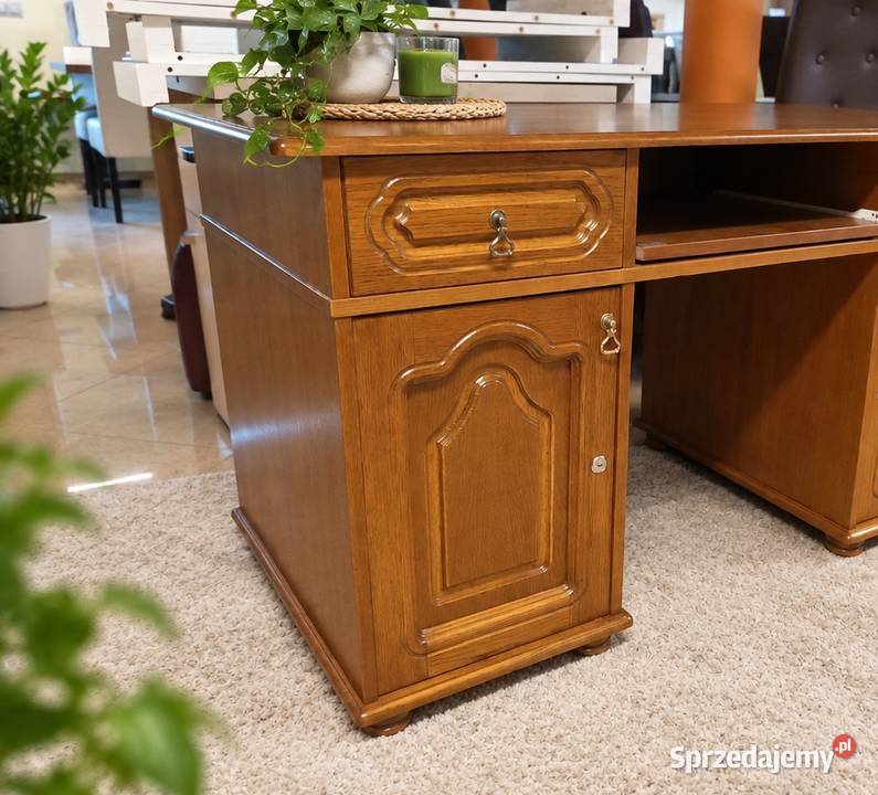 Nowe Biurko Dębowe 140 KINGA Dąb Rustikal 60 opolskie