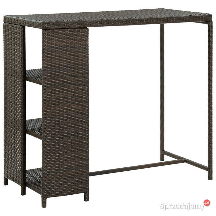 Stolik barowy z półką brązowy 120x60x110 Warszawa