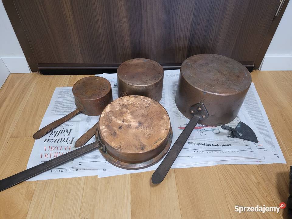 Garnki miedziane ciężkie stare Częstochowa