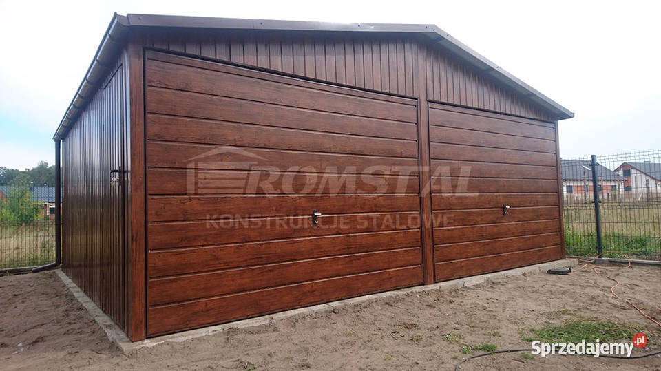 Garaż Blaszany Drewnopodobny 65x5m Dwuspadowy Frombork sprzedam
