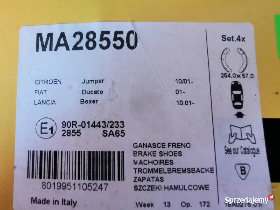 Szczęki hamulcowe bębnowe Sulejów