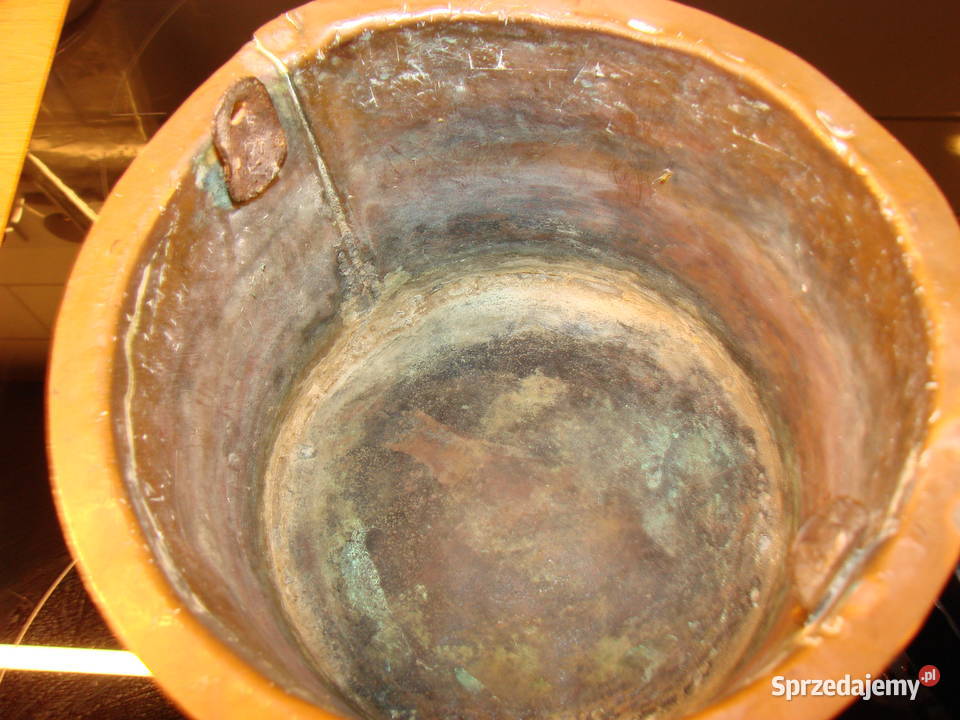 stary miedziany podwójny garnek Pozostałe Pruszcz Gdański