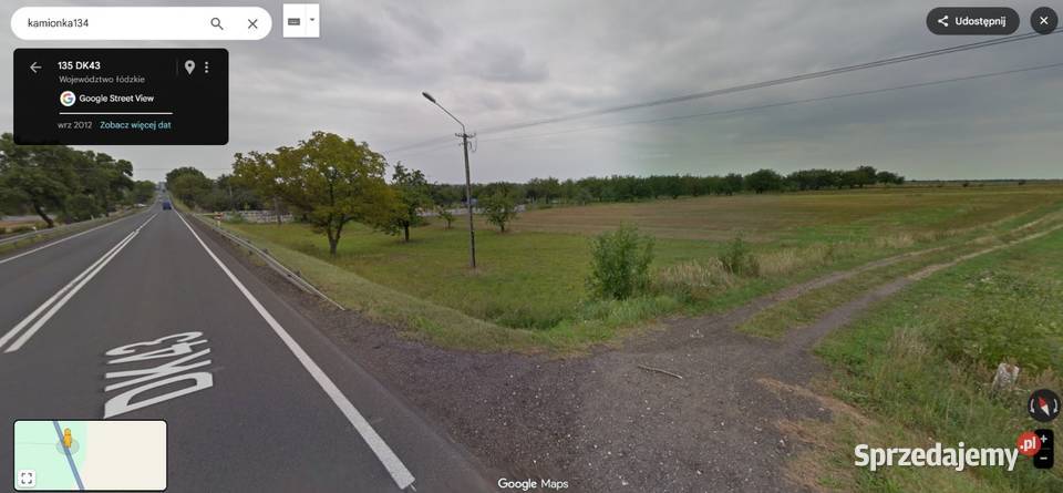 Sprzedam działkę rolno budowlaną 18600m2 łódzkie Kamionka