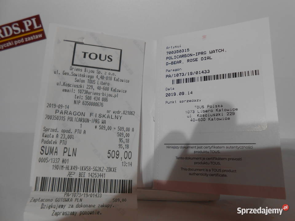 Zegarek Tous DBear śląskie Katowice