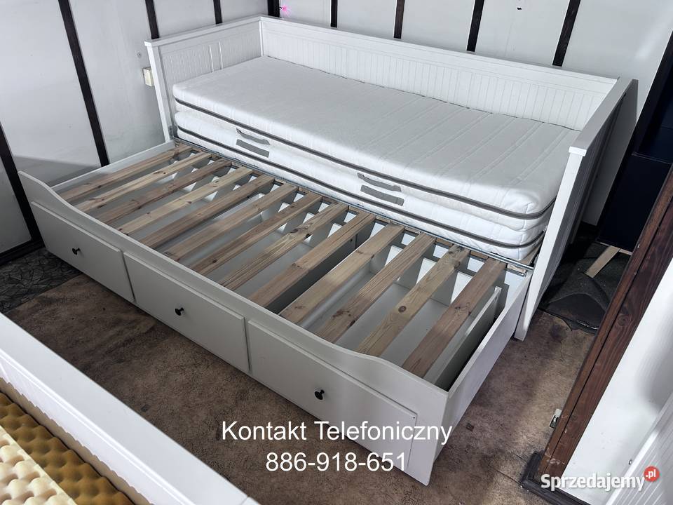 IKEA HEMNES Łóżko Leżanka z 3 szufladami 2 Łóżka i materace śląskie Rybnik sprzedam