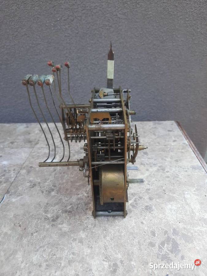 92 Mechanizm starego zegara ścienny kwadransowy Tczew