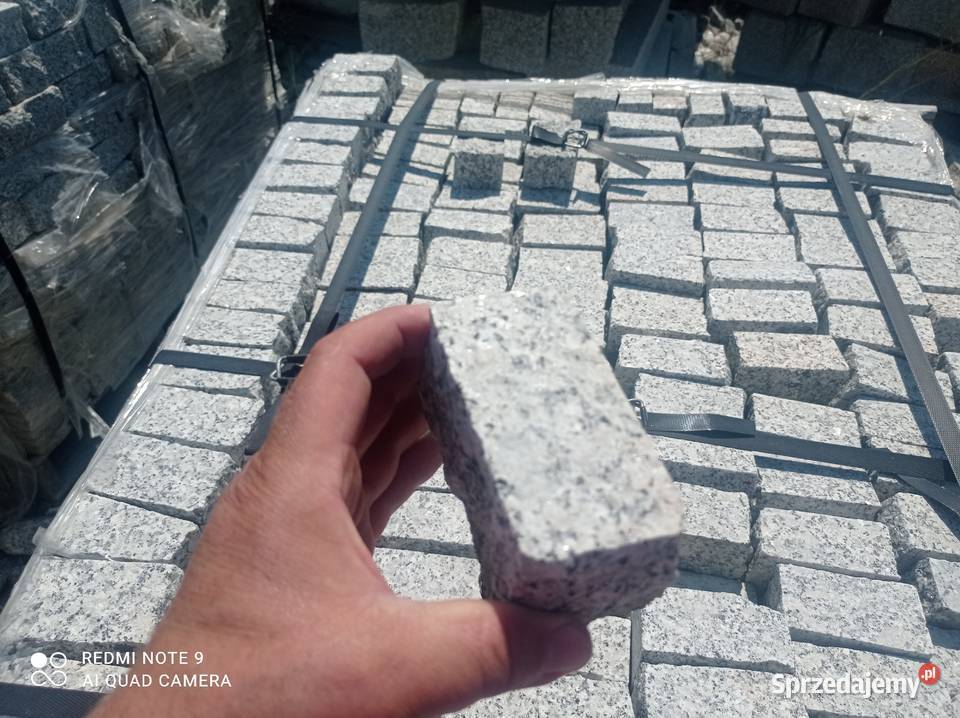 Kostka granitowa 46 x 10x8 góra cięta płomboki Pozostałe Strzegom