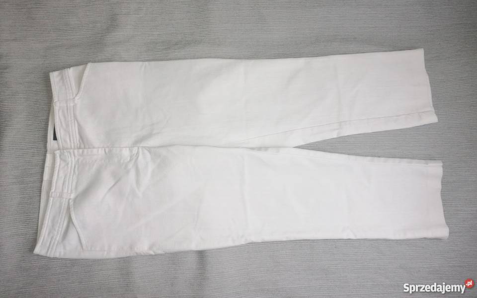 BIAŁE JEANSOWE SPODNIE HENNES R38