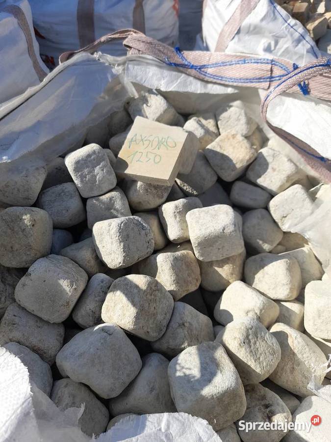 Kostka Piaskowiec Żółty łupana 10x10x4 Sieradz