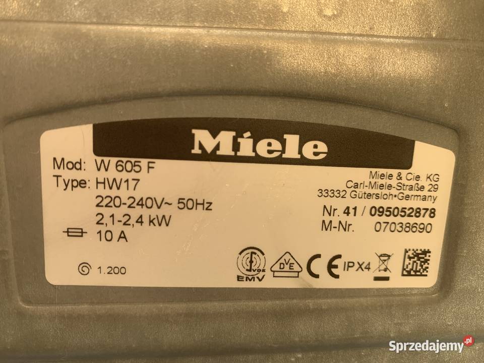 MIELE W 605 F PRALKA ŁADOWANA GÓRY NIEMIECKA Kalety