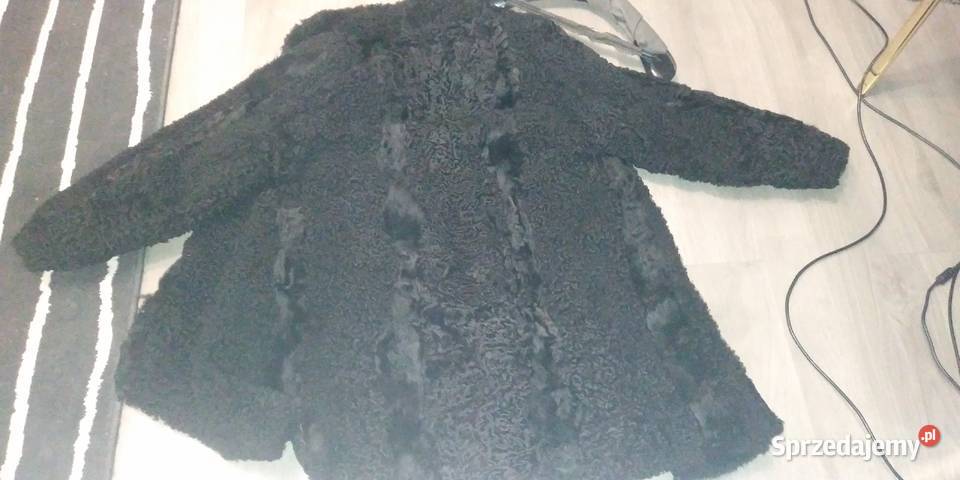 Futro płaszcz czarne czarny z karakułów karakuły Pozostałe